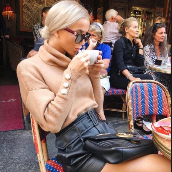 NWT Blogger Favorite Zara Pearl Camel Sweater - Picture 2 of 5